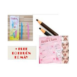Bộ Dao Tỉa Mày + 2 Chì Xé + Tặng 1 Bộ Khuôn Kẻ Mày - BX2667