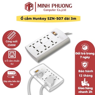 Ổ cắm điện huntkey SZM604 chống sét 6 chân