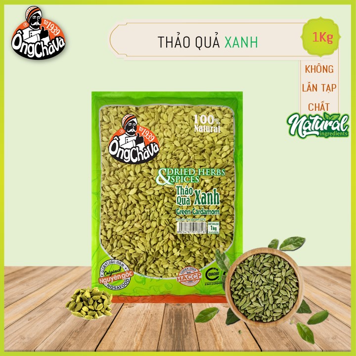 Thảo quả xanh Ông Chà Và 1kg (Green Cardamom)