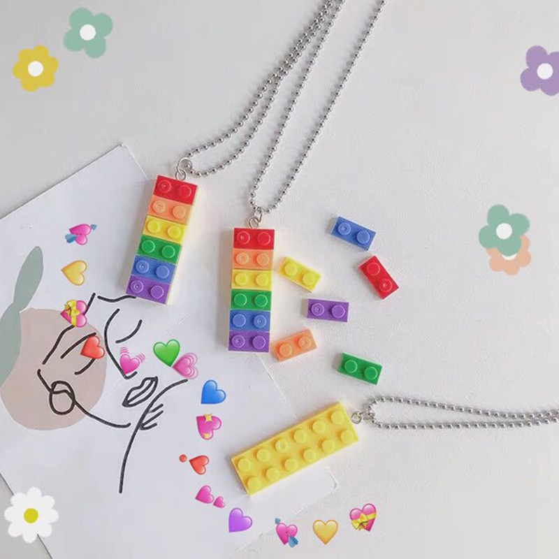 Vòng cổ Mặt Hình Khối Cầu Vồng / Hoa Hướng Dương / Mặt Cười Dễ Thương Cho Nam Và Nữ