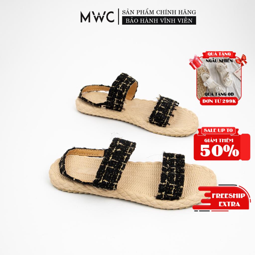 Giày sandal nữ 2 quai thời trang MWC NUSD- 2835