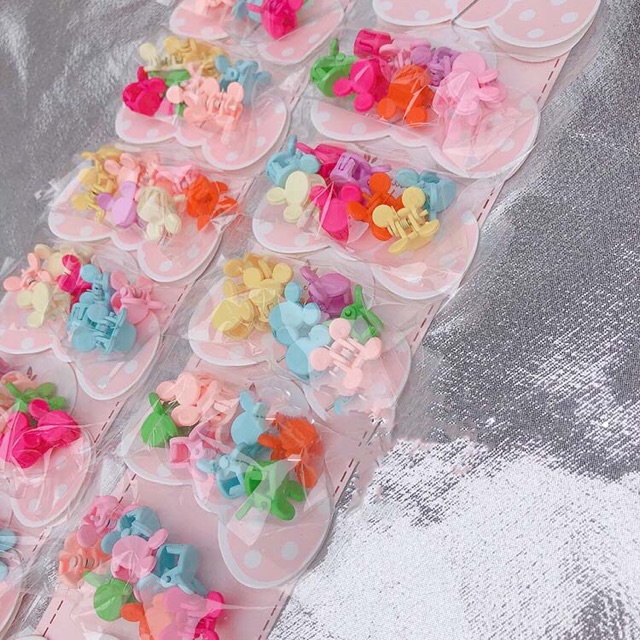 [Video] Set 10 kẹp mini đính tóc 3 kiểu màu ngẫu nhiên