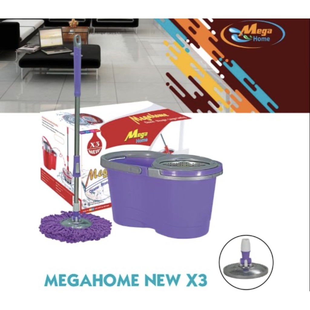Bộ lau nhà Megahome X3 New- 2 bông lau