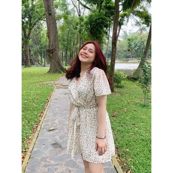 Jumsuit hoa nhí buộc nơ eo (OOTD BIGSIZE 60-90kg)