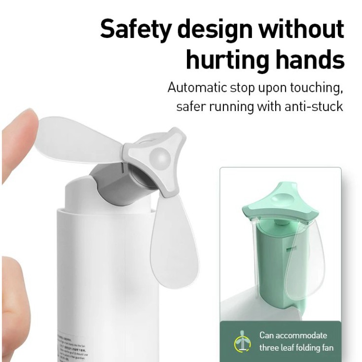 Quạt cầm tay Baseus Square Portable Folding 20000mAh lên đến 13h sử dụng, thiết kế gập gọn gàng tiện lợi