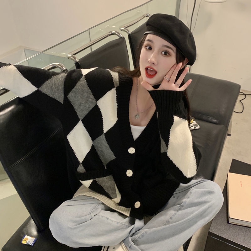 Áo Khoác Cardigan Dệt Kim Dáng Rộng Mềm Mại Thời Trang Thu Đông Dành Cho Nữ