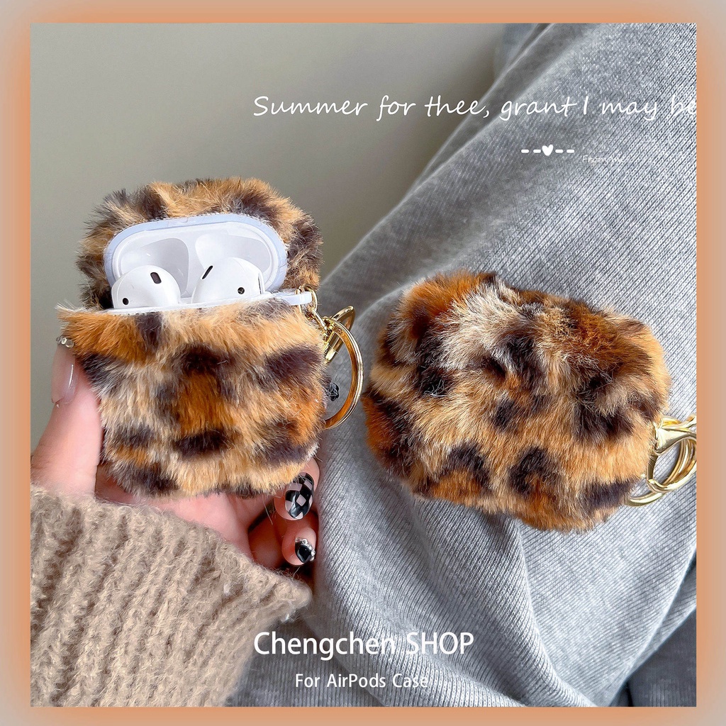 Vỏ Bảo Vệ Hộp Sạc Tai Nghe AirPods3 Gen AirPods3 2021 3 Họa Tiết Da Báo Bằng Lông Nhung Ốp