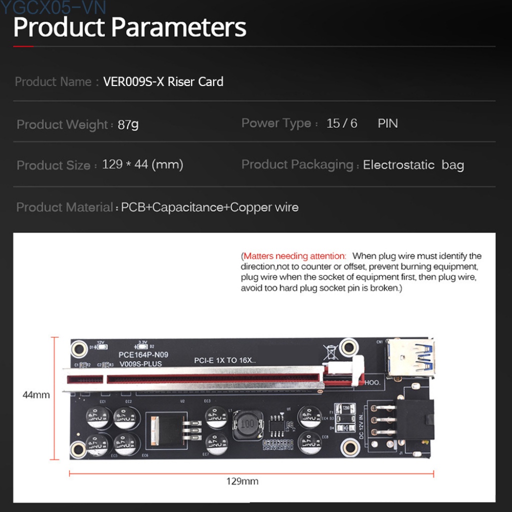 Card Đồ Họa Ver009S Plus Pci-E 1x Sang 16x Usb 3.0 Sata Sang 6pin Thẻ | BigBuy360 - bigbuy360.vn