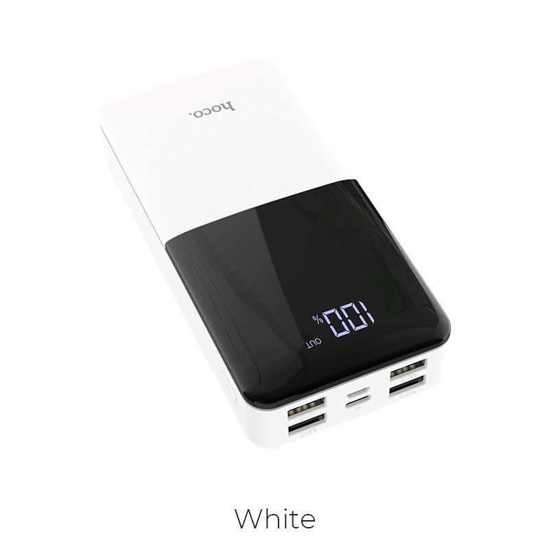 Pin sạc dự phòng di động HOCO J42A dung lượng cao 20000mAh đầu ra 4 cổng USB 2A, màn hình LED - Hàng chính hãng