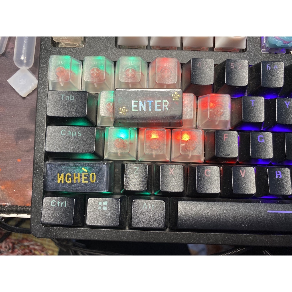 Keycap Resin tùy chọn màu Tất cả các phím trang trí bàn phím cơ Lionvn