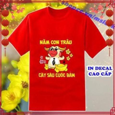 Áo thun HQ, áo HQ 2021, áo HQ phong cách, in Pet nổi cao cấp, vải cotton mát mịn, năm con trâu cày sâu cuốc bẫm