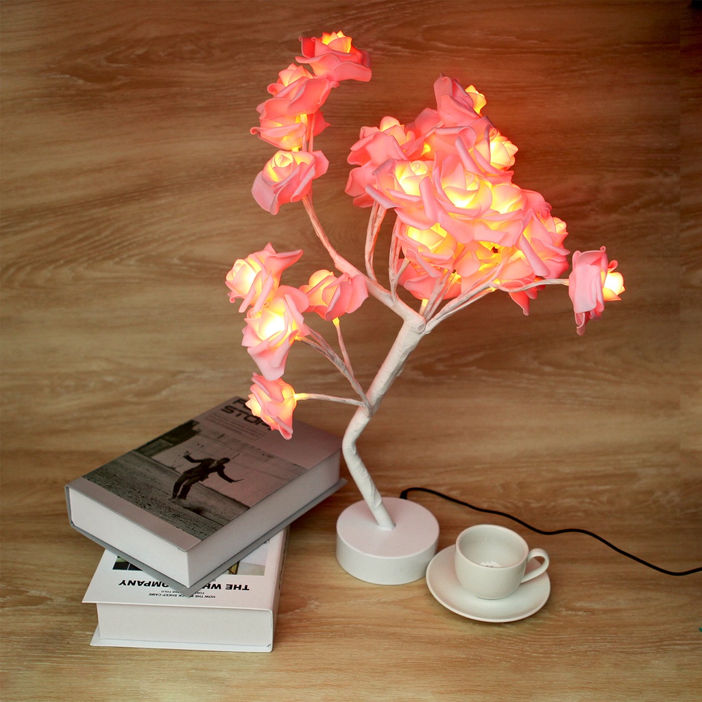 Đèn LED để bàn hình cây hoa trang trí nhà