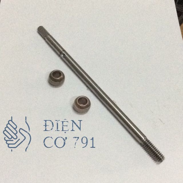 Bộ trục quạt B4 có lỗ dài 19cm + 2 bạc tròn dùng cho quạt Senko MD hàng tốt bền