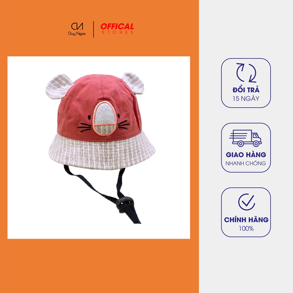 Nón Vành Bé Trai Bé Gái Màu Sọc Chuột Duy Ngọc Cao Cấp Size 48 Dành Cho Bé Từ 1 Đến 2 Tuổi, Dễ Thương, Đáng Yêu (7147)