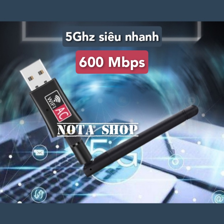 [HỎA TỐC - CHÍNH HÃNG] USB WiFi TP LINK 600Mbps T2U tốc độ cao - thu sóng WiFi 5Ghz cho Laptop PC máy bàn