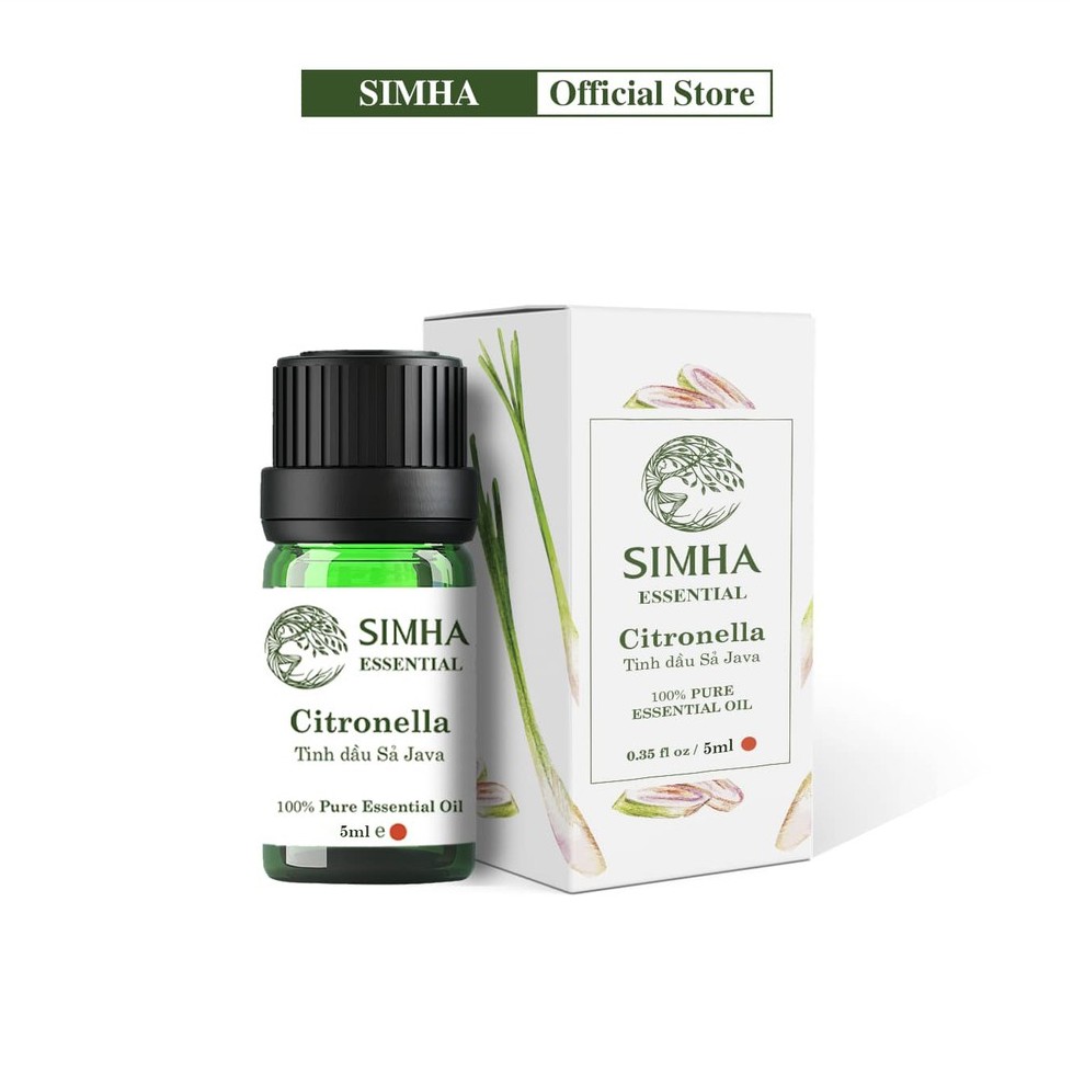 Tinh dầu Sả Java SIMHA khử mùi, chống côn trùng loại 5ml