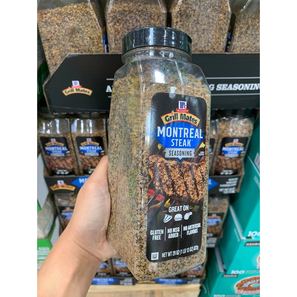 Gia vị ướp thịt bò McCormick Grill Mates Montreal Steak Seasoning 822gr date 9/2023 - EDS Hàng Mỹ