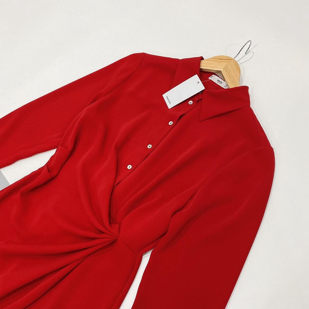 Đầm Đỏ Sơ Mi M.a.n.g.o