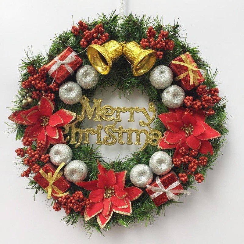[GIÁ XƯỞNG] Vòng nguyệt quế cao cấp trang trí Noel phi 50 - HN3