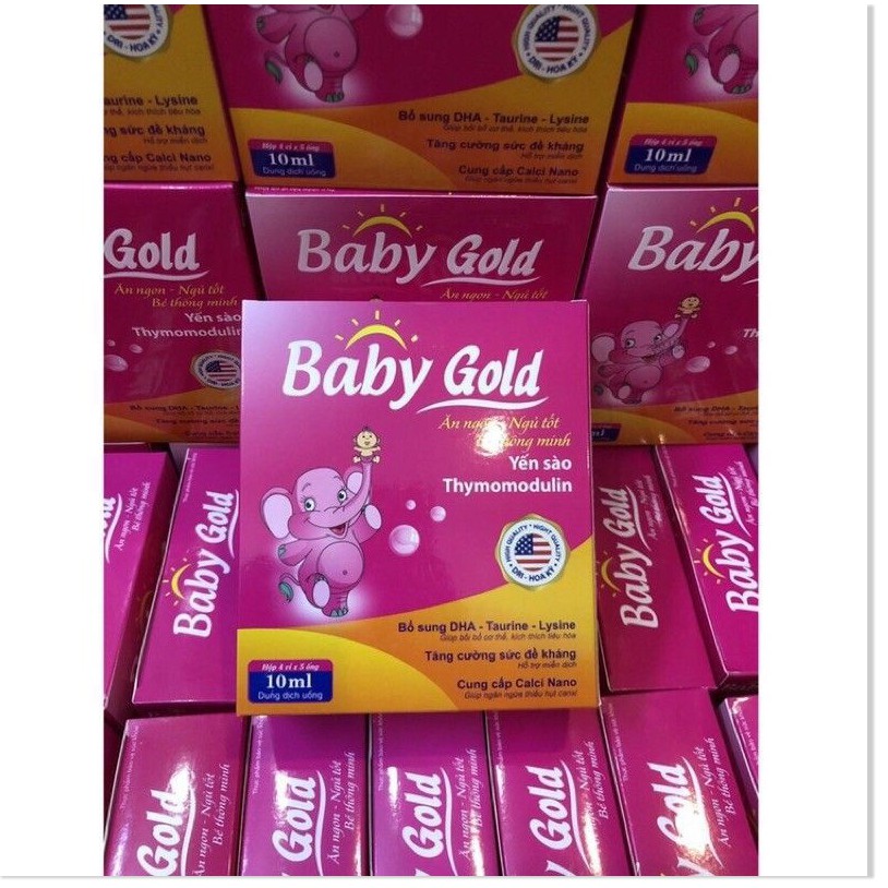 Baby Gold ăn ngon giúp bé ngủ tốt, bé ăn ngon, ngủ ngon, kích thích bé ăn nhiều hơn - Hộp 20 ống