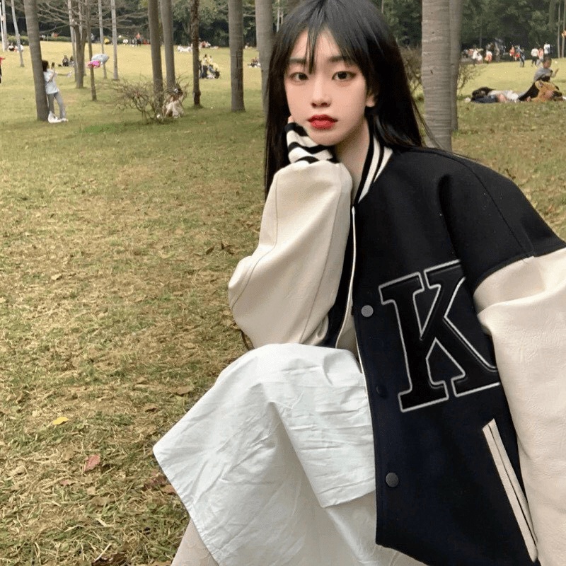 Áo Bomber Dù Nam Nữ Chữ K Unsiex Thời Trang Tuổi Teen Cúc Bấm TP360 [NewUnisex]