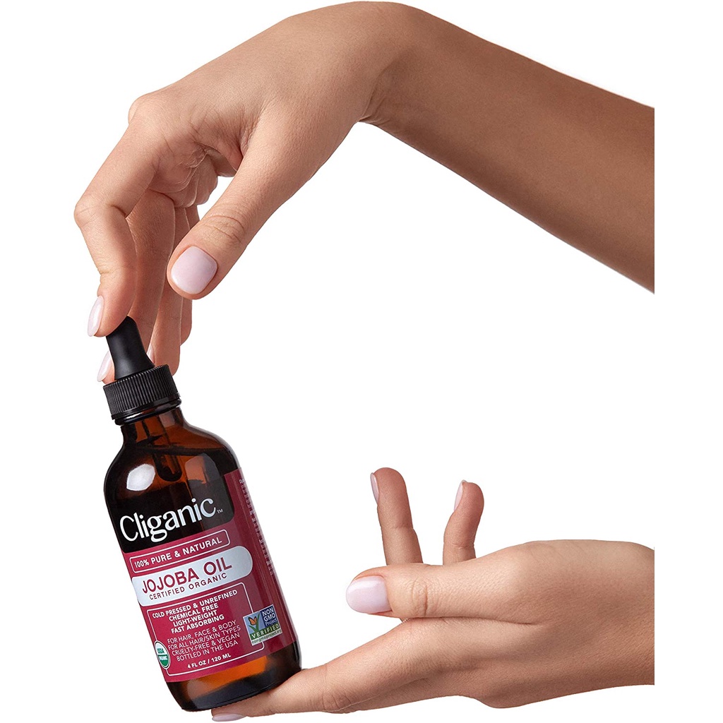 Bill US - Tinh dầu nguyên chất Jojoba Organic Cliganic Organic Jojoba Oil 120ml