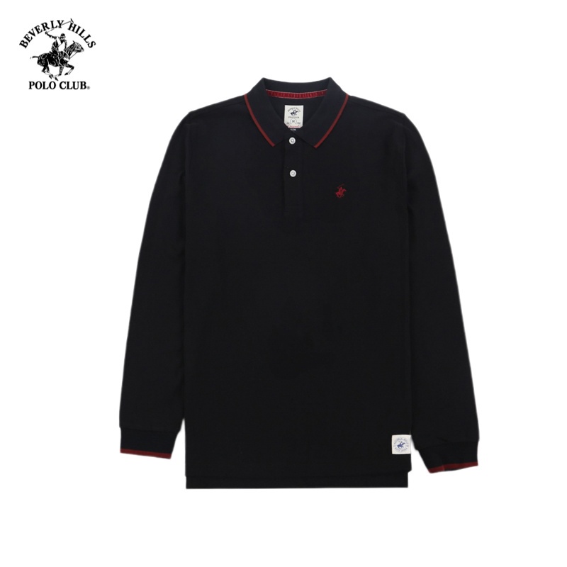 Beverly Hills Polo Club - Áo polo dài tay Nam Slimfit Đen BK- BHPC PMSLS20TL101