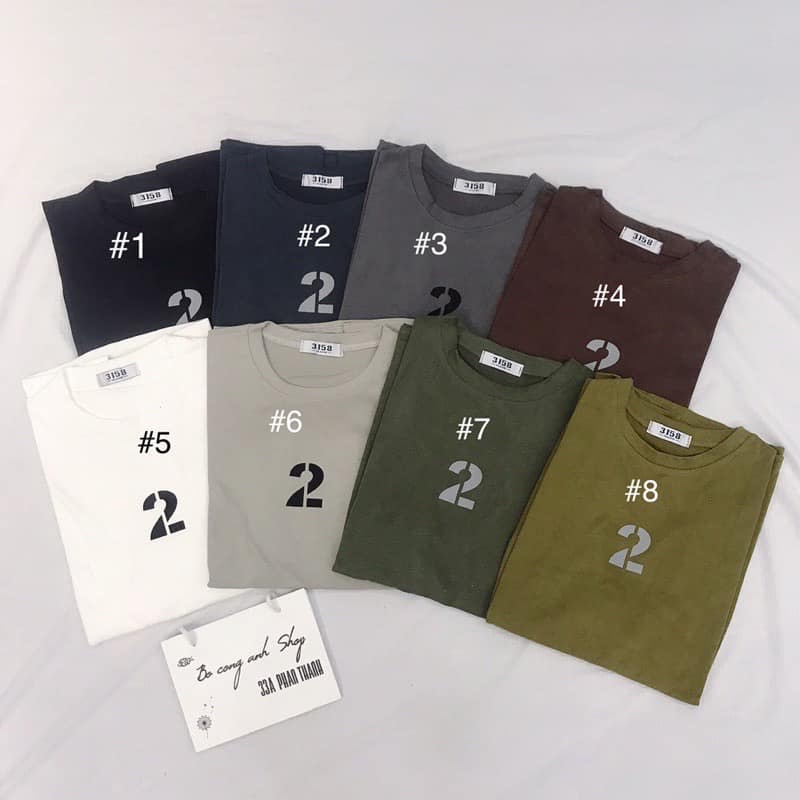 Áo Thun CHỮ SỐ 2 3158 Chất Cotton Tuyết Nhung Samsam4896