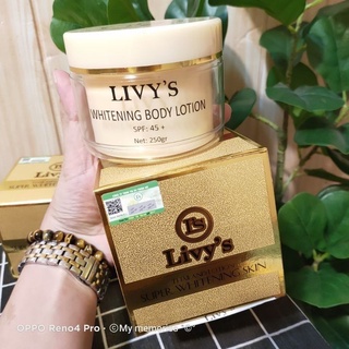 Kem Body Livy's vàng Thái Lan, Kem Dưỡng Trắng Da Toàn Thân 250g.