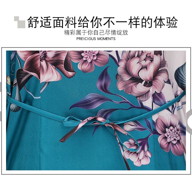 Đầm Hoa Dáng Ôm Phong Cách Phương Tây Thời Trang Mùa Hè Sang Trọng Cho Nữ Trung Niên