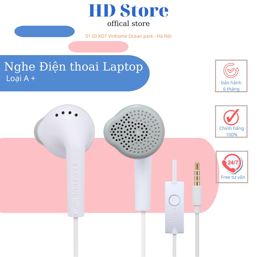 Tai nghe điện thoại laptop có mic jack chân tròn 3.5 giá rẻ - Hàng đặt loại 1 chất lượng tốt