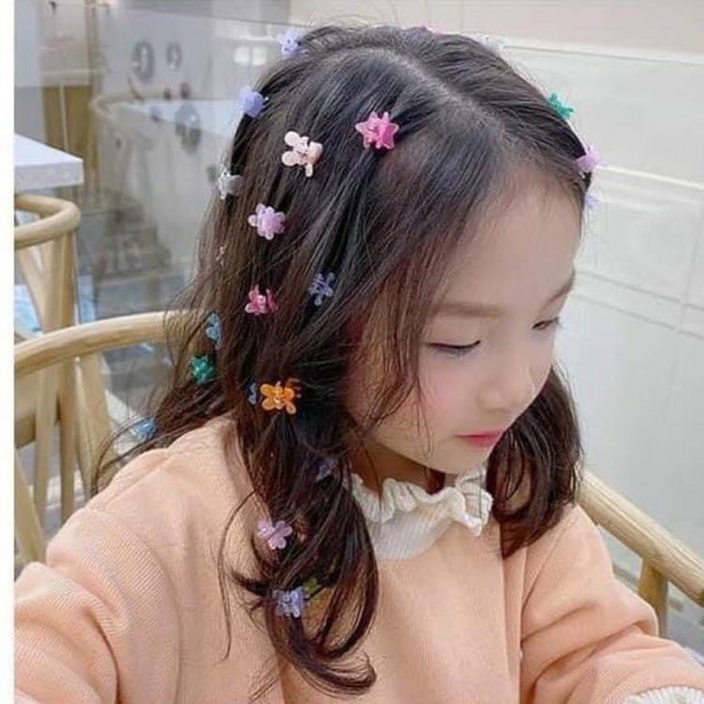 🌺Túi 20 kẹp tóc càng cua mini mix nhiều màu xinh xắn dễ thương phong cách Hàn Quốc cho bé yêu - Selenshop