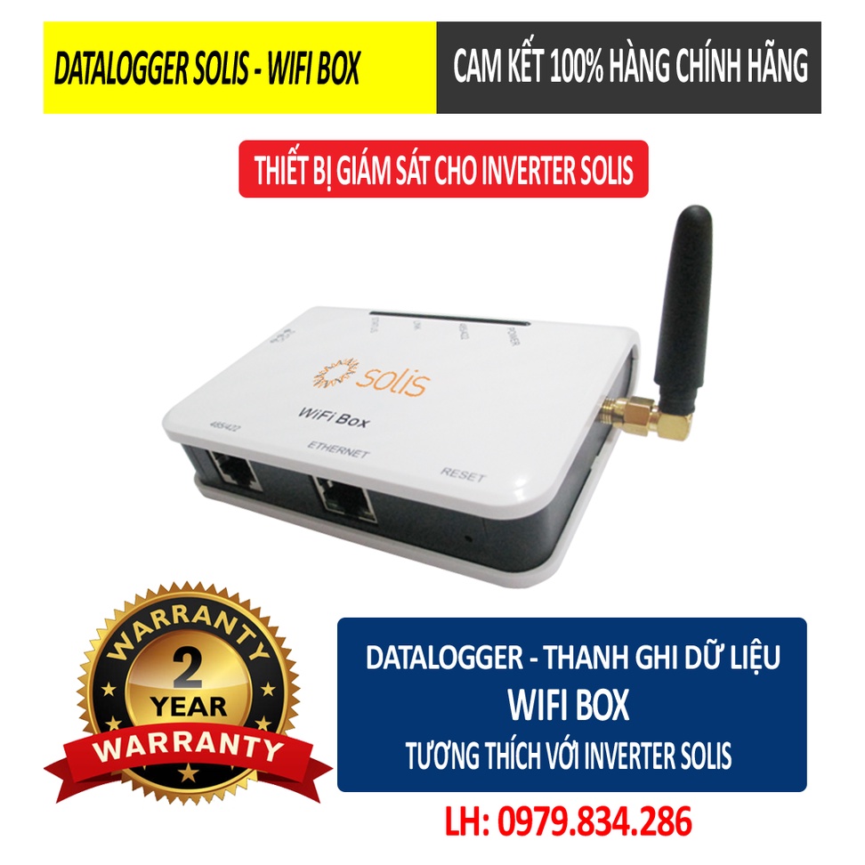THIẾT BỊ GHI DỮ LIỆU/GIÁM SÁT CHO INVERTER SOLIS - DATALOGGER SOLIS - WIFI STICK/WIFI BOX  - HÀNG CHÍNH HÃNG