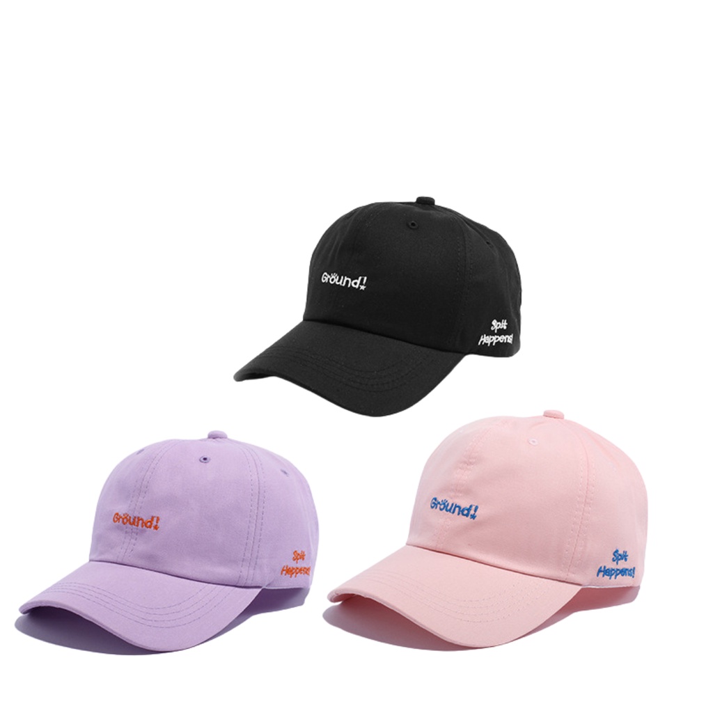 Mũ Lưỡi Trai ♥️ Thêu chữ Ground, Chất liệu vải Kaki cao cấp, Phong cách Hàn quốc - Hazis Store