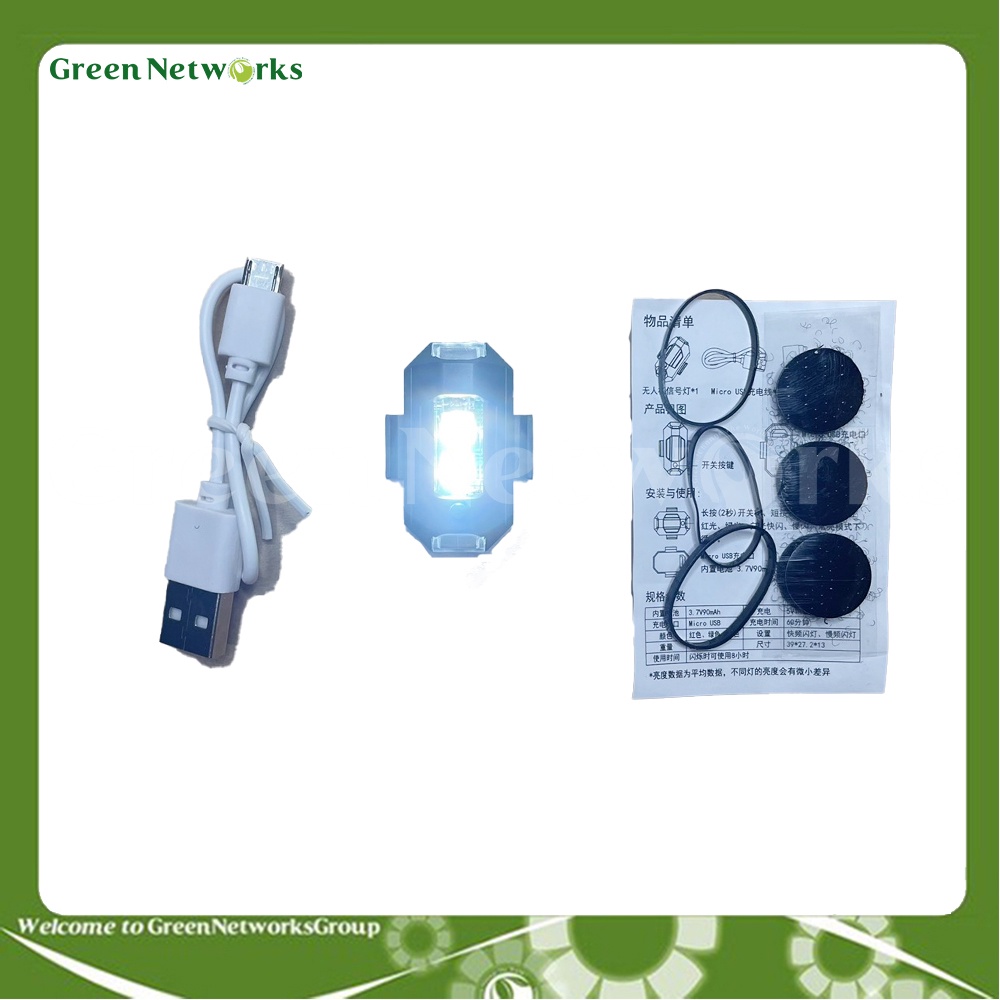 Đèn led  cảnh báo đuôi xe nhấp nháy 7 màu sạc bằng cổng Type-C có nhiều chế độ khác nhau – GreenNetWorks