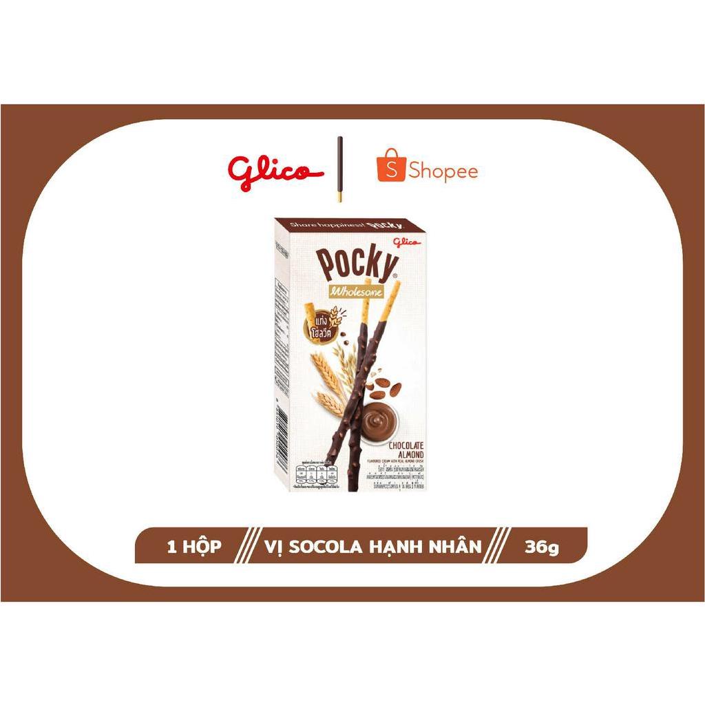Bánh que Glico Pocky Wholesome vị Socola Hạnh nhân 36gr