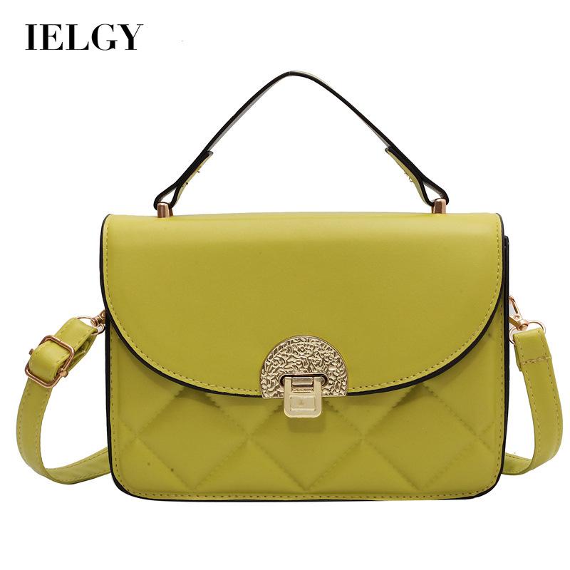 IELGY Túi Đeo Chéo Có Khóa Hình Thoi Thời Trang Cho Nữ
