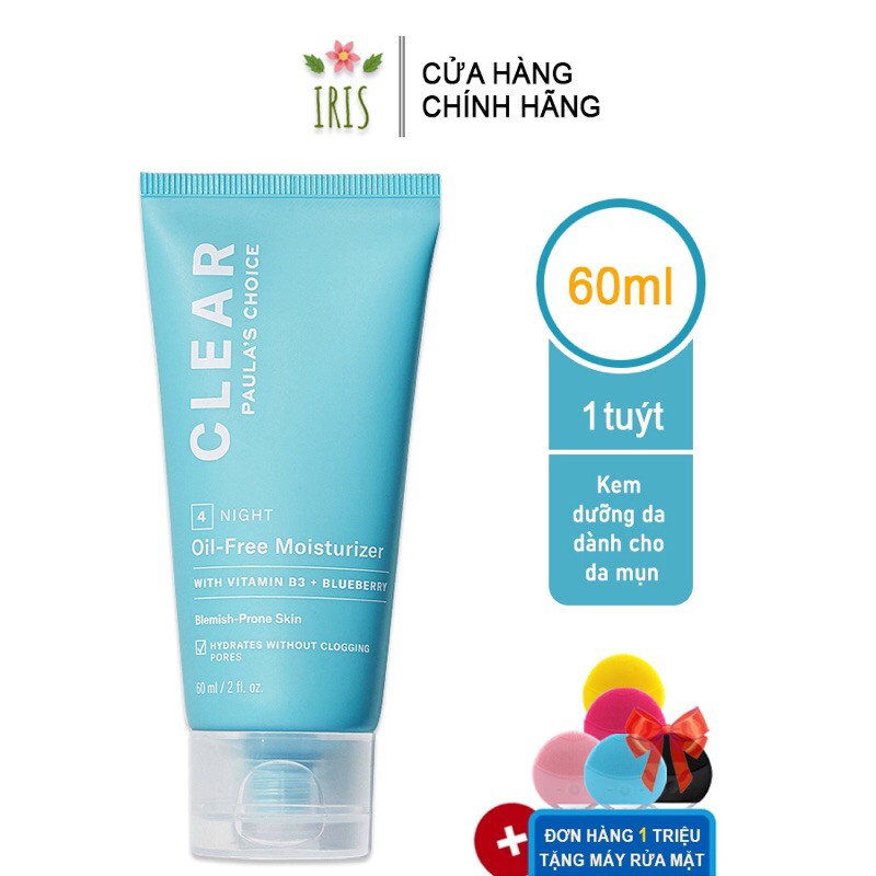 [Chính hãng][Giá gốc] Kem đêm không chứa dầu dành cho da mụn Paula's Choice Clear Oil -Free Moisturizer