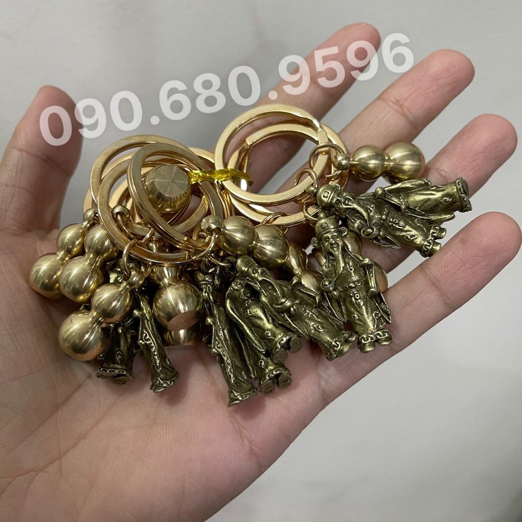Móc Khóa Phong Thủy Thần Tài + Hồ Lô