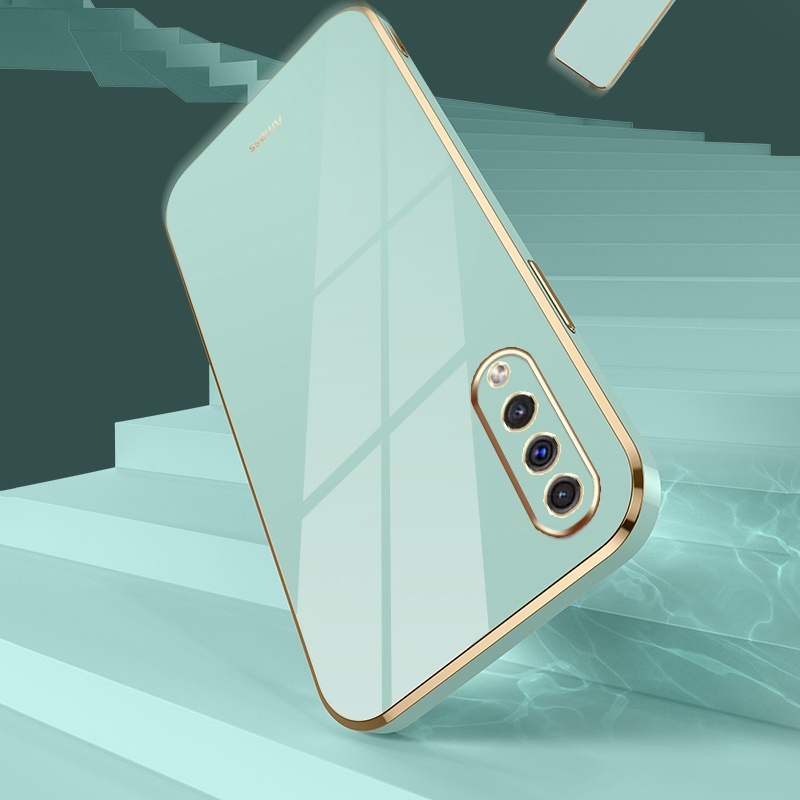 Ốp Điện Thoại Silicon Mạ Màu Kèm Dây Đeo Cho Samsung Galaxy A30S A50 A50S A03 A02 A30 A20 A10 M10