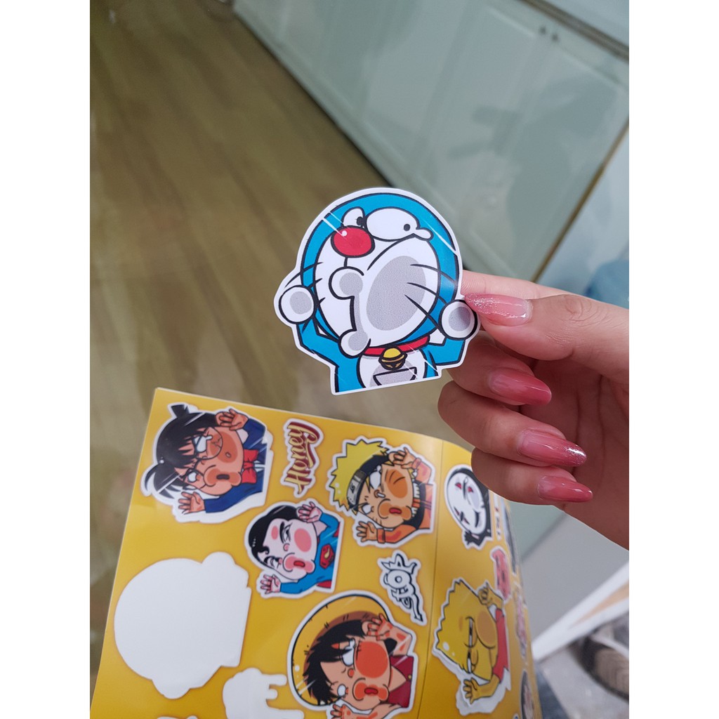 Set 20 Hình Singel Sticker úp Mặt Vào Kính Ngộ Nghĩnh Siêu Cute Đáng yêu Dán Vali , Nón Bảo Hiểm , Laptop , Điện Thoại