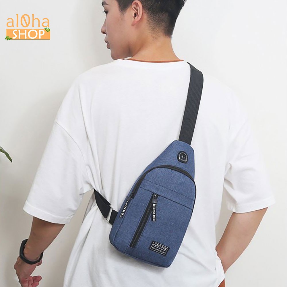 Túi đeo chéo Fashion vải Canvas unisex nam nữ phong cách trẻ trung Hàn