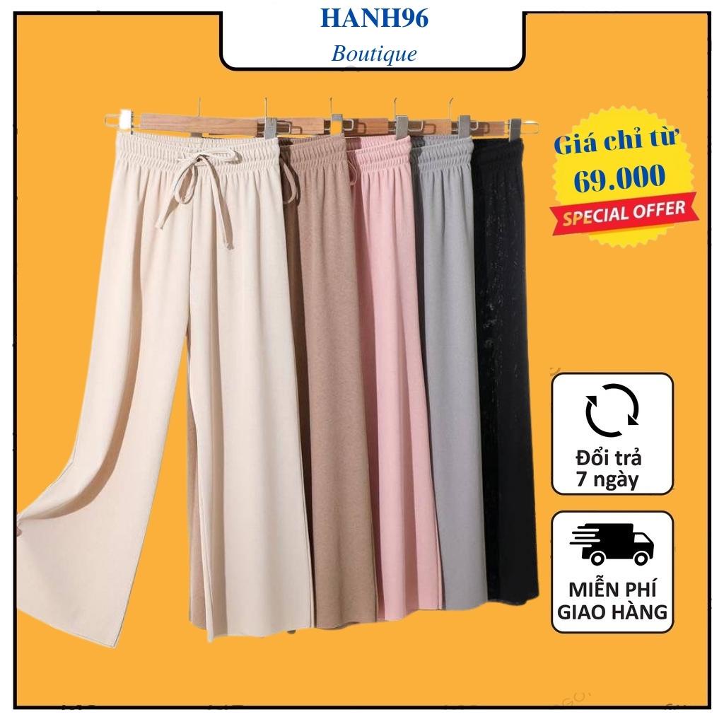 quần len tăm ống rộng suông co giãn cạp cao nhiều màu sắc - quần suôn tăm ống loe suông 4 mùa HẠNH 96 Q150