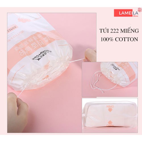 [CHÍNH HÃNG] Bông Tẩy Trang LAMEILA 222 Miếng Sợi Cotton Thiên Nhiên | BigBuy360 - bigbuy360.vn