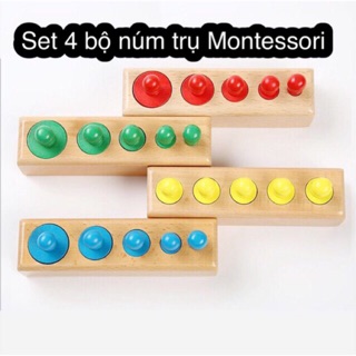 SET 4 BỘ NÚM TRỤ MONTESSORI