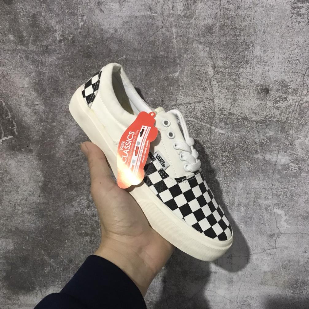 Giày Vans Slip On Strap Fear Of God Đen Trắng dán, Giày Vans Dán Nam Nữ Đủ Size, Full Box Bill