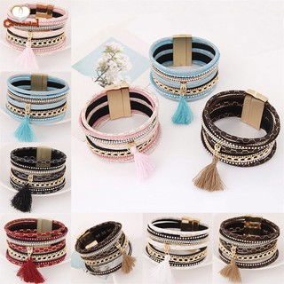 Vòng tay bản to nhiều họa tiết thời trang phong cách Boho thời trang cho nữ