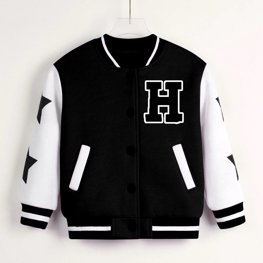 Áo Khoác Bomber Jacket Varsity Cardigan - Áo Bomber Nam Nữ Hot Trend HStar (Có size trẻ em)