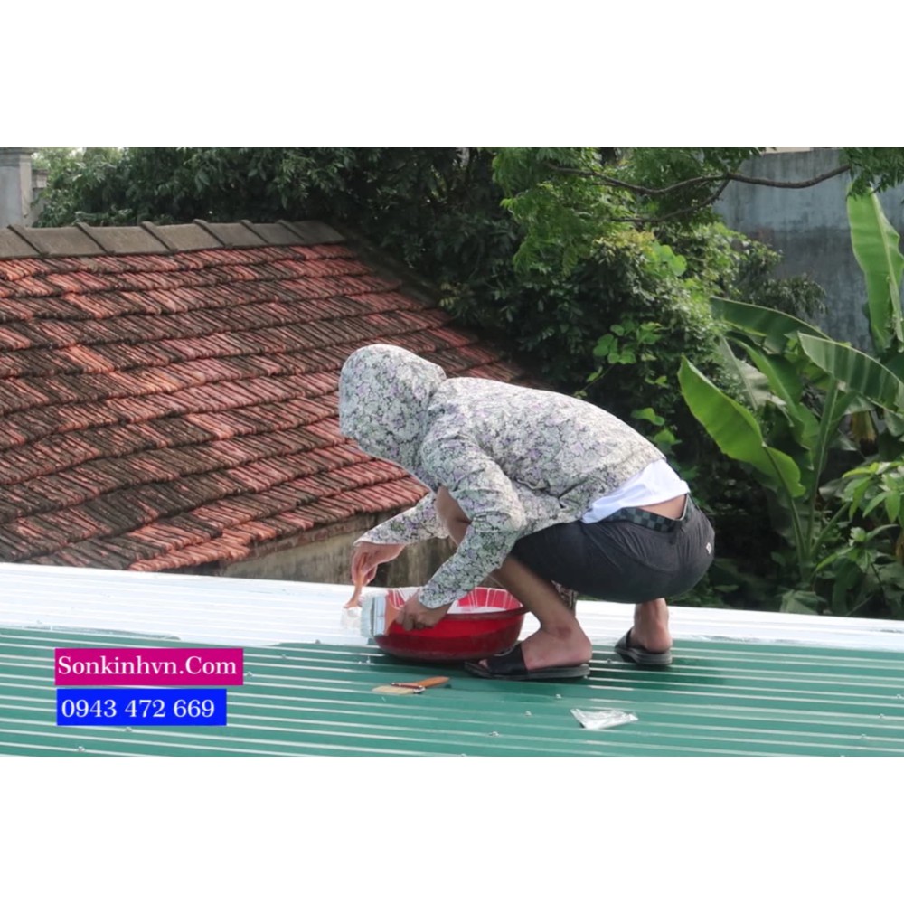 Sơn chống nóng cho mái tôn, tường, bê tông