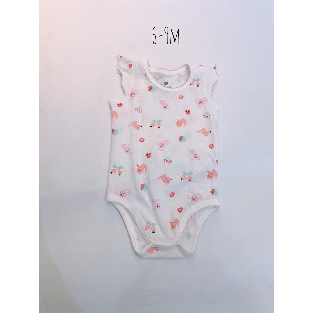 Body cộc tay Lullaby 100% cotton thấm hút tốt